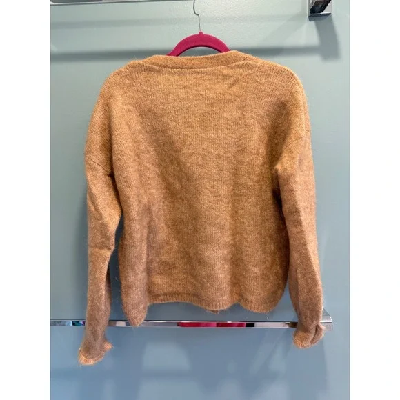 Sézane Paris Mia Button-Front Cardigan Sweater Mohair Wool Large fits XL - Picture 5 of 8